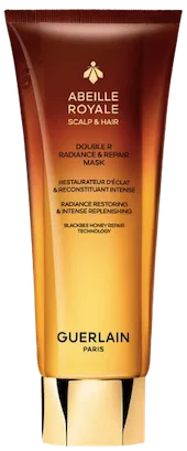 Doble mascarilla para cabello y cuero cabelludo Luminosidad y Reparación Abeille Royale de Guerlain_Vibeofbeauty