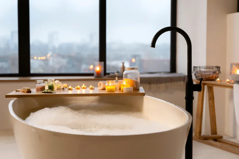 Solo hace falta una bañera en casa para poder disfrutar de los placeres físicos y sensoriales de la talasoterapia.