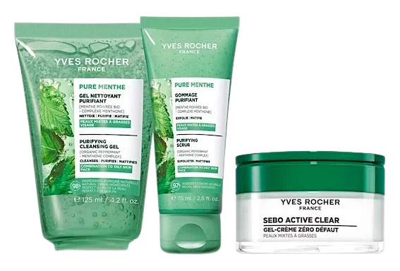 La línea Sebo Active Clear de Yves Rocher es idónea para mejorar una piel grasa por sus activos en forma de microgránulos.
